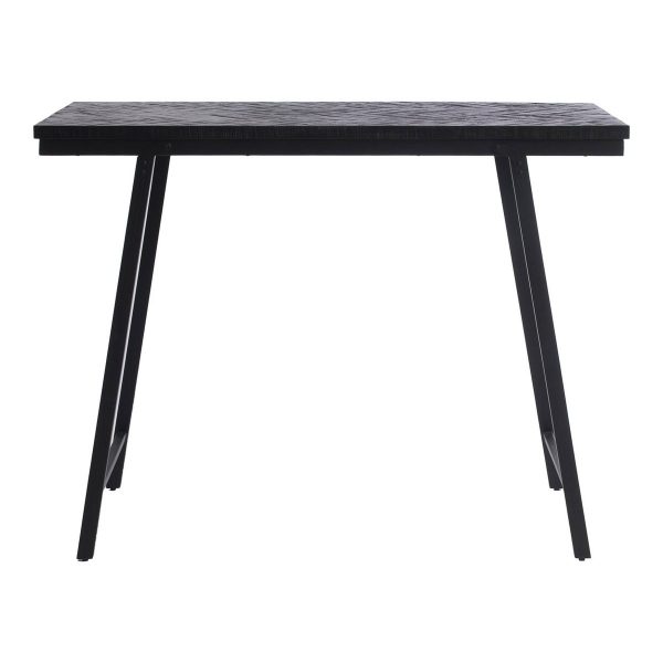 De Herringbone Hoge Tafel - Zwart - 140 cm