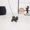 Ornament - Pommeren Hond - Polyresin - Zwart - 23x10x18cm - Afbeelding 6