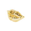 Ornament - disco -lippen - glas - goud - 29x10x13,5 cm - Afbeelding 4