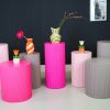Bijzitter - cilinder- MDF - Neon roze - 39x39x45cm - Afbeelding 4