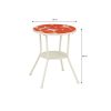 Bologna Bijzettafel Buiten - H60 x Ø50 cm - Metaal - Rood - Afbeelding 4