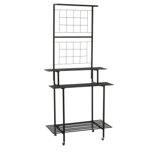 Greenrax Plantenstandaard - L90 x B44 x H190 cm - Metaal - Zwart