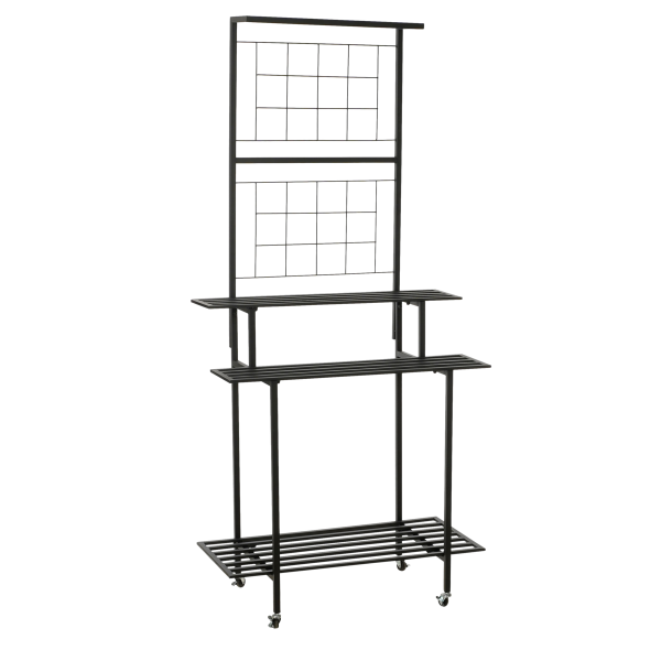 Greenrax Plantenstandaard - L90 x B44 x H190 cm - Metaal - Zwart
