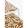 Odile Bijzettafel voor Buiten - Set van 2 - L38 x B38 x H48 cm - Metaal - Bruin, Wit - Afbeelding 2