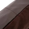 De leren kussenhoes met vier panelen - Choco - 60x60 - Afbeelding 3
