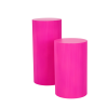 Bijzettafel / pilaar -cilinder - MDF - neon roze - 30x54cm - Afbeelding 5