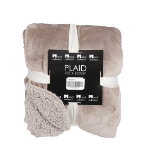 In the Mood Mardy Fleece Plaid - L200 x B150 cm - Polyester - Beige