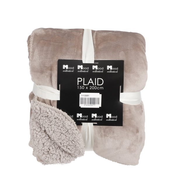 In the Mood Mardy Fleece Plaid - L200 x B150 cm - Polyester - Beige