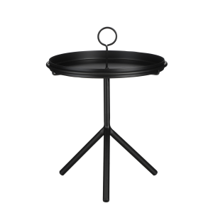 Aston Dienbladtafel - H40 x Ø31 cm - Metaal - Zwart