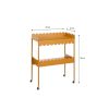 Steffano Plantentafel op Wielen - L69 x B36 x H89 cm - Metaal - Lichtbruin - Afbeelding 5