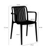 Paloma Tuinstoel - L53 x B53 x H78 cm - Polypropyleen - Zwart - Afbeelding 7