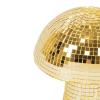 Ornament - Disco -Mushroom - Glass -Gold - 14x14x14cm - Afbeelding 2