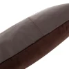 De leren kussenhoes met zes panelen - Choco - 30x50 - Afbeelding 3