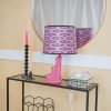 Lampenkap - Kelim Print - Polyester - Roze - 26x30x23cm - Afbeelding 4
