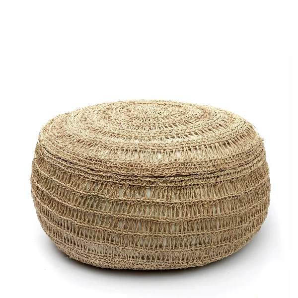 De Zeegras Poef - Naturel - M