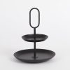 Rama Etagère 2 Laags - H36 x Ø28 cm - Metaal - Zwart - Afbeelding 4
