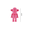 Ornament - aap -beeldje 'de legende'- polyresin - roze - 20,5x13,5x35cm - Afbeelding 3