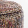 Poef - H37 x Ø55 cm - Jute - Multikleur - Afbeelding 2