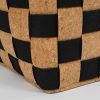 Opbergmand - Set van 3 - L40 x B30 x H30 cm - Kurk/Vilt - Zwart - Afbeelding 3