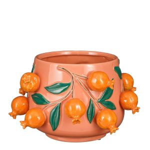 Melika Bloempot Binnen - H19 x Ø29 cm - Keramiek - Roze