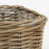 Marcia Plantenmand Buiten - Set van 4 - L33 x B33 x H30 cm - Rotan - Grijs - Afbeelding 2
