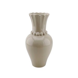 Vaas - parelhals - keramiek- zand- 12x12x24cm