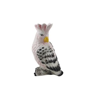 VASE-Cockatoe-Dolomite-roze/ groen-14-x10.5x22cm