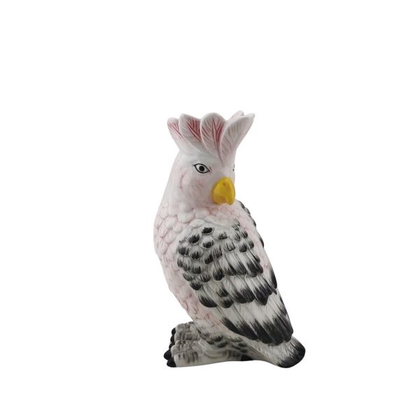 VASE-Cockatoe-Dolomite-roze/ groen-14-x10.5x22cm