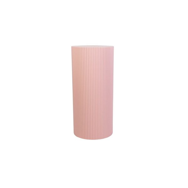 Bijzettafel / Zuil- Cilinder - MDF - Lichtroze - 30x65cm