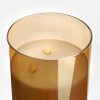 LED Kaars - H20 x Ø15 cm - Glas/Wax - Goud - Afbeelding 3