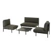 Celo Loungetafel - L80 x B80 x H23 cm - Metaal - Zwart - Afbeelding 6