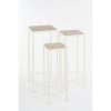 Odile Bijzettafel voor Buiten - Set van 3 - L28 x B28 x H67 cm - Metaal - Bruin, Wit - Afbeelding 5