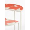 Bologna Bijzettafel Buiten - Set van 2 - L45 x B23 x H58 cm - Metaal - Rood - Afbeelding 3