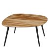 Jailey Bijzettafel - Set van 3 - L62 x B52 x H34 cm - Gerecycled Hout - Bruin - Afbeelding 5