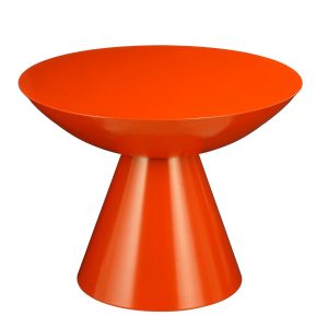 Celise Bijzettafel - H44 x Ø59 cm - Metaal - Oranje