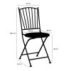 Cambria Bistrostoel - L40 x B52 x H89 cm - Metaal - Zwart - Afbeelding 6