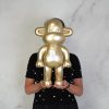 Ornament - aap -beeldje 'de legende' -polyresine - goud - 33x21x50cm - Afbeelding 2
