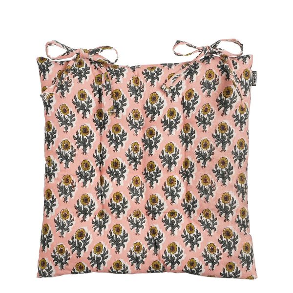 Monaco Stoelkussen - L46 x B46 cm - Katoen - Roze