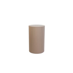 Bijzettafel / pilaarcilinder - MDF - taupe -30x54cm