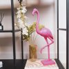 Ornament - Flamingo - Polyresin - Roze - 16,5x10x39cm - Afbeelding 4