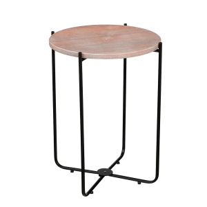 Armando Bijzettafel - H45 x Ø36 cm - Marmer - Roze
