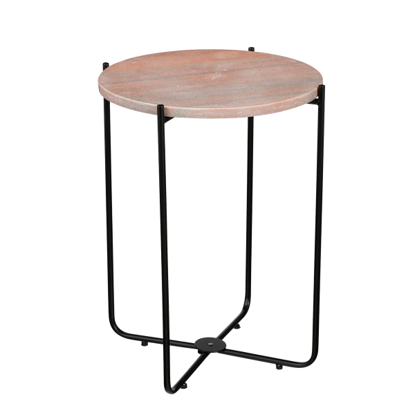 Armando Bijzettafel - H45 x Ø36 cm - Marmer - Roze