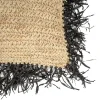 De Raffia Kussenhoes Vierkant - Naturel Zwart - 60x60 - Afbeelding 5