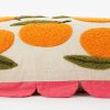 Oranges Sierkussen - L65 x B45 x H10 cm - Katoen - Off-White, Oranje, Roze - Afbeelding 4