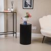 Bijzettafel / pilaar -cilinder - MDF - zwart -30x54cm - Afbeelding 2