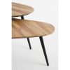 Jailey Bijzettafel - Set van 2 - L84 x B39 x H39 cm - Gerecycled Hout - Bruin - Afbeelding 4