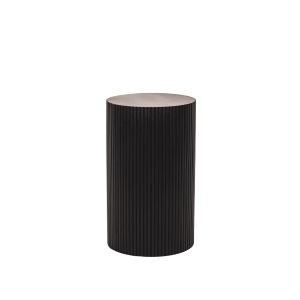 Bijzettafel / pilaar -cilinder - MDF - zwart -30x54cm