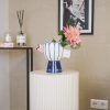 Vaas - visdolomiet -BLUE/WIT/PINK -21X13.5X18CM - Afbeelding 2