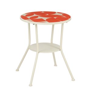 Bologna Bijzettafel Buiten - H60 x Ø50 cm - Metaal - Rood