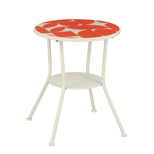 Bologna Bijzettafel Buiten - H60 x Ø50 cm - Metaal - Rood